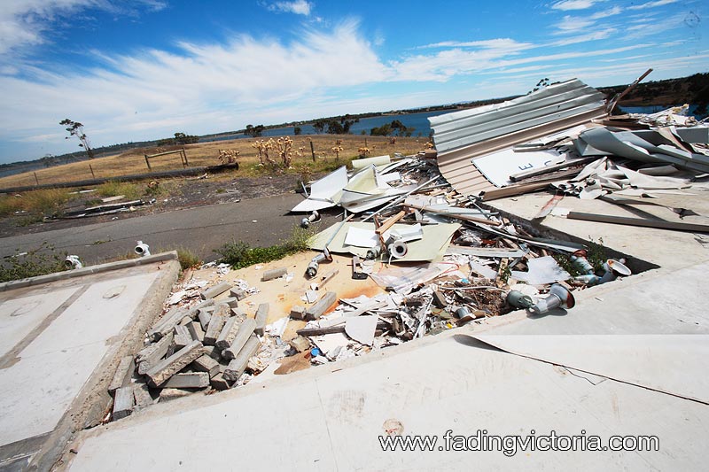 Remains of building in the admin area.