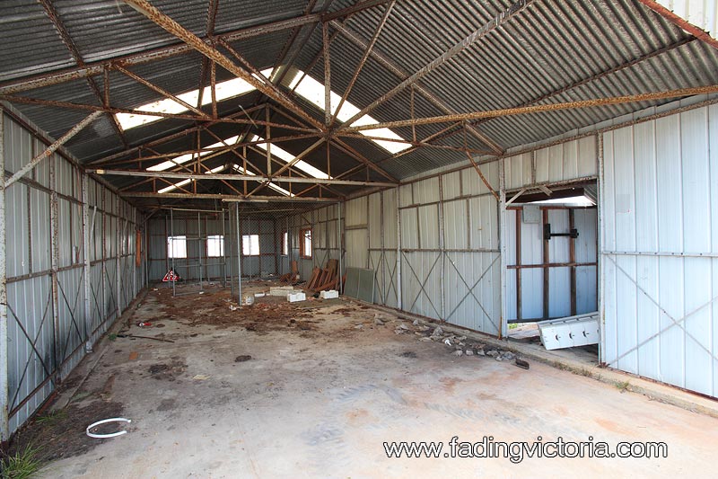 Interior of what looks to be a storage shed.