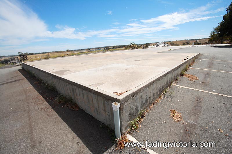 Foundation slab of a demolished admin building.