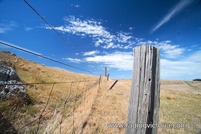 Old rural fencing, possibly from prior to the 1940s when the base was built.