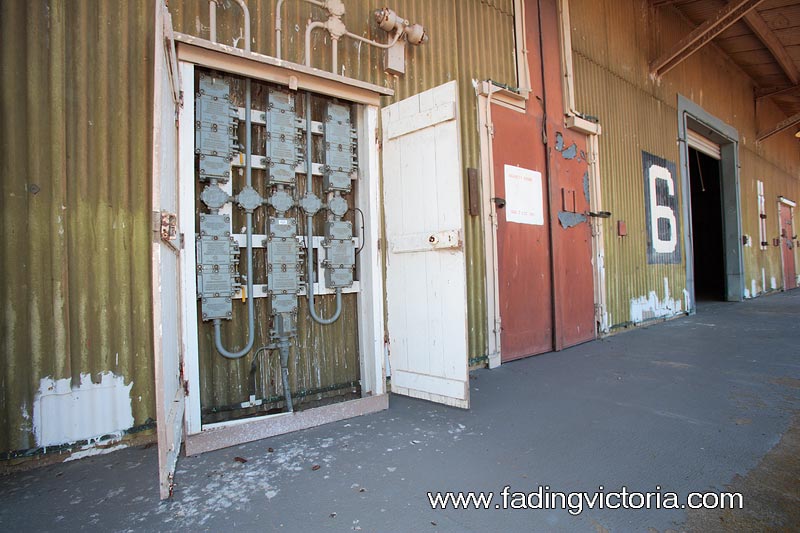 Warehouse 6 loading area and electrical board.