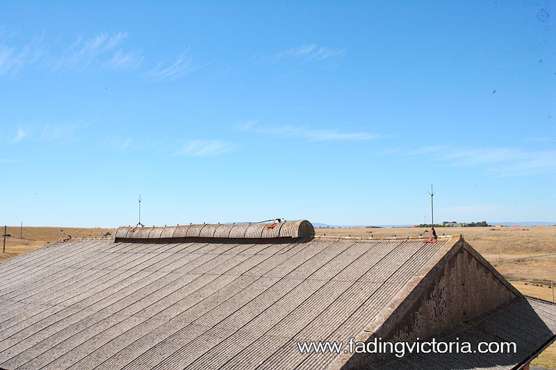 Close up of the roof and lightning arrestors.