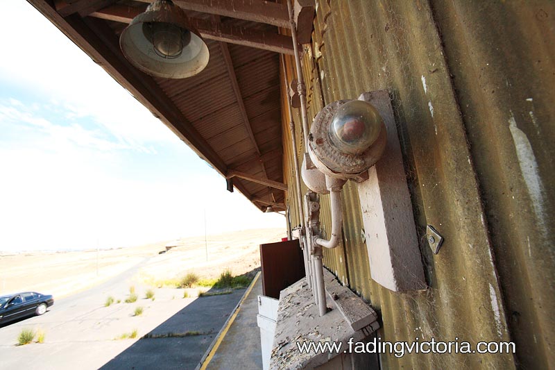 Red indicator globes, possibly part of a fire warning system?