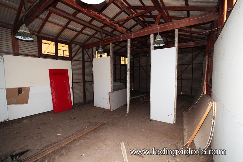Inside warehouse 4. This building is in worse repair than the others; presumably it was abandoned when the Greenvale Reservoir gobbled up much of the land that the base used to occupy. This access road is a dead end: warehouses 3, 2 and 1 are long gone, located where the reservoir water is now.