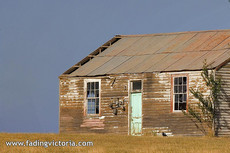 Derelict house at dusk