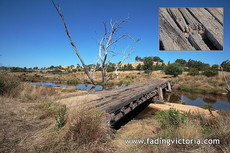 Drought shows submerged bridge