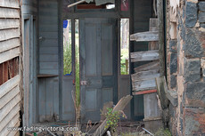 Looking through an old door